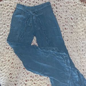Style Envy M light blue flowy wide leg pants